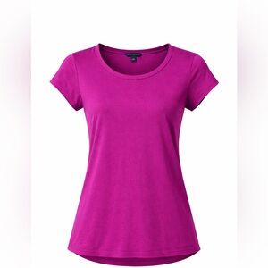 Banana Republic Bright Fuchsia Scoop Neck Short Sleeve Top